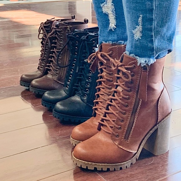 Black combat booties - Picture 8 of 8